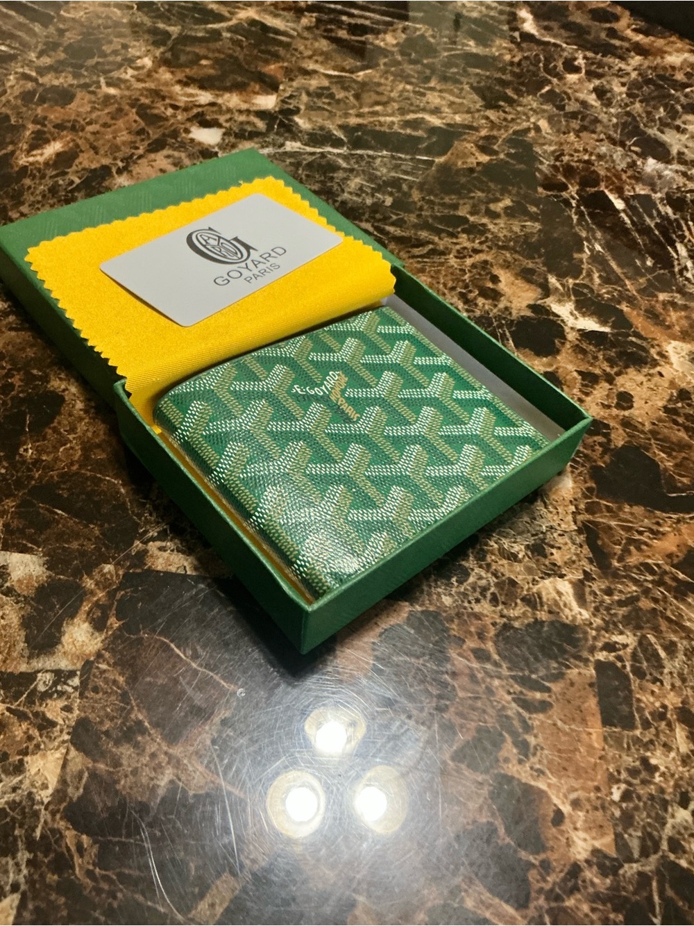 Goyard Green Leather Wallet